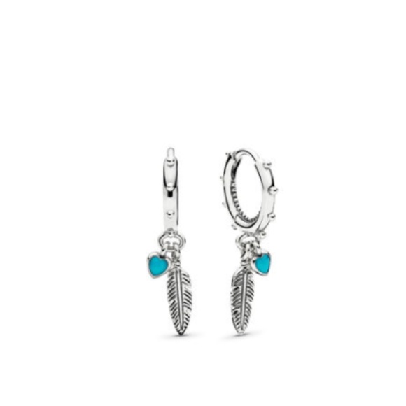 Pandora Jewelry - Pandora - Spiritual Feathers Dangle Earrings
